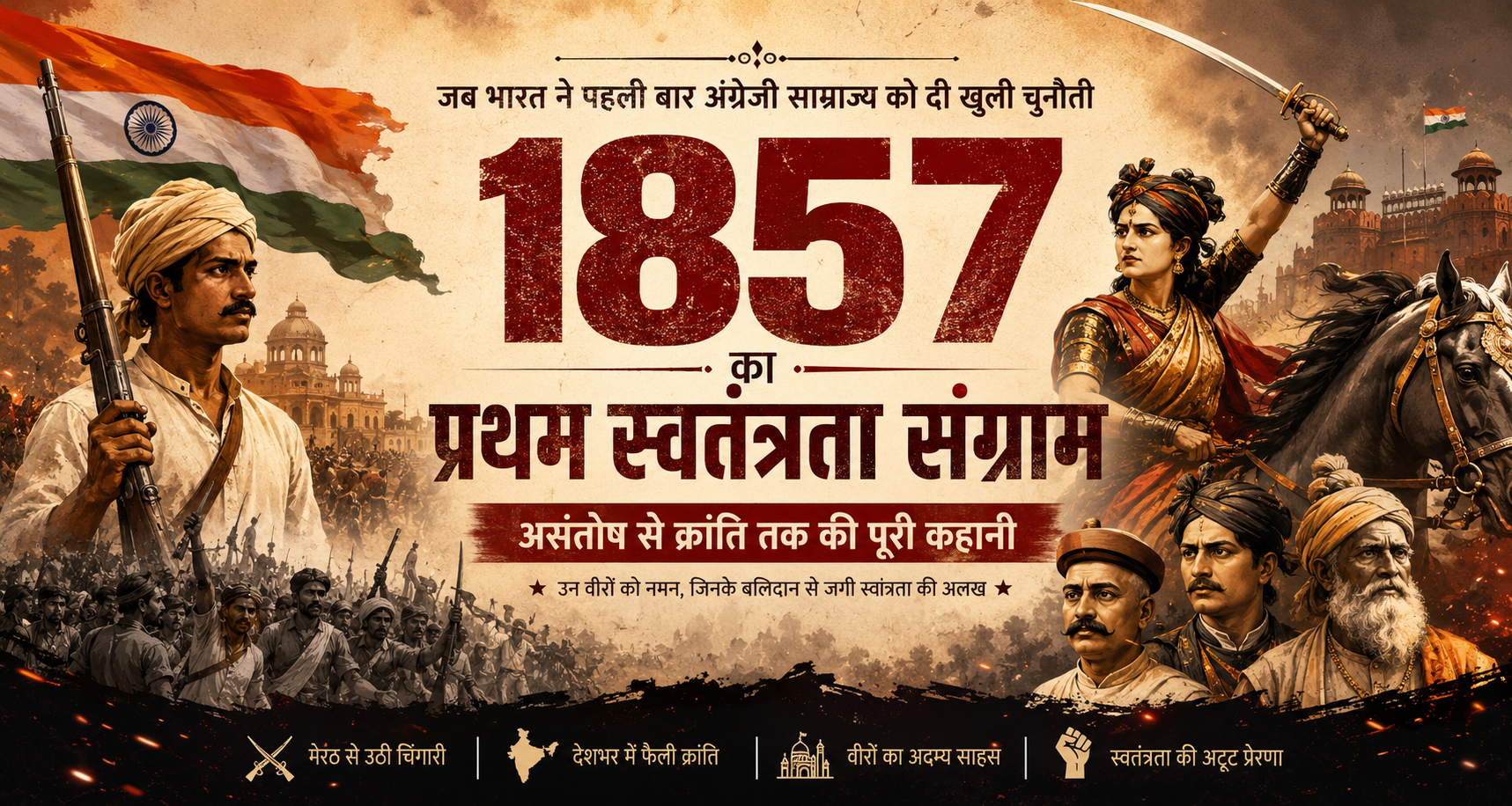1857 का प्रथम स्वतंत्रता संग्राम: जब भारत ने पहली बार अंग्रेजी साम्राज्य को खुली चुनौती दी